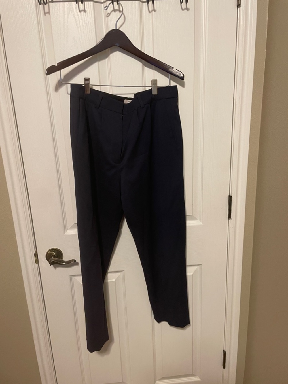 AYR navy Dress Trousers - Slim Tailored Look